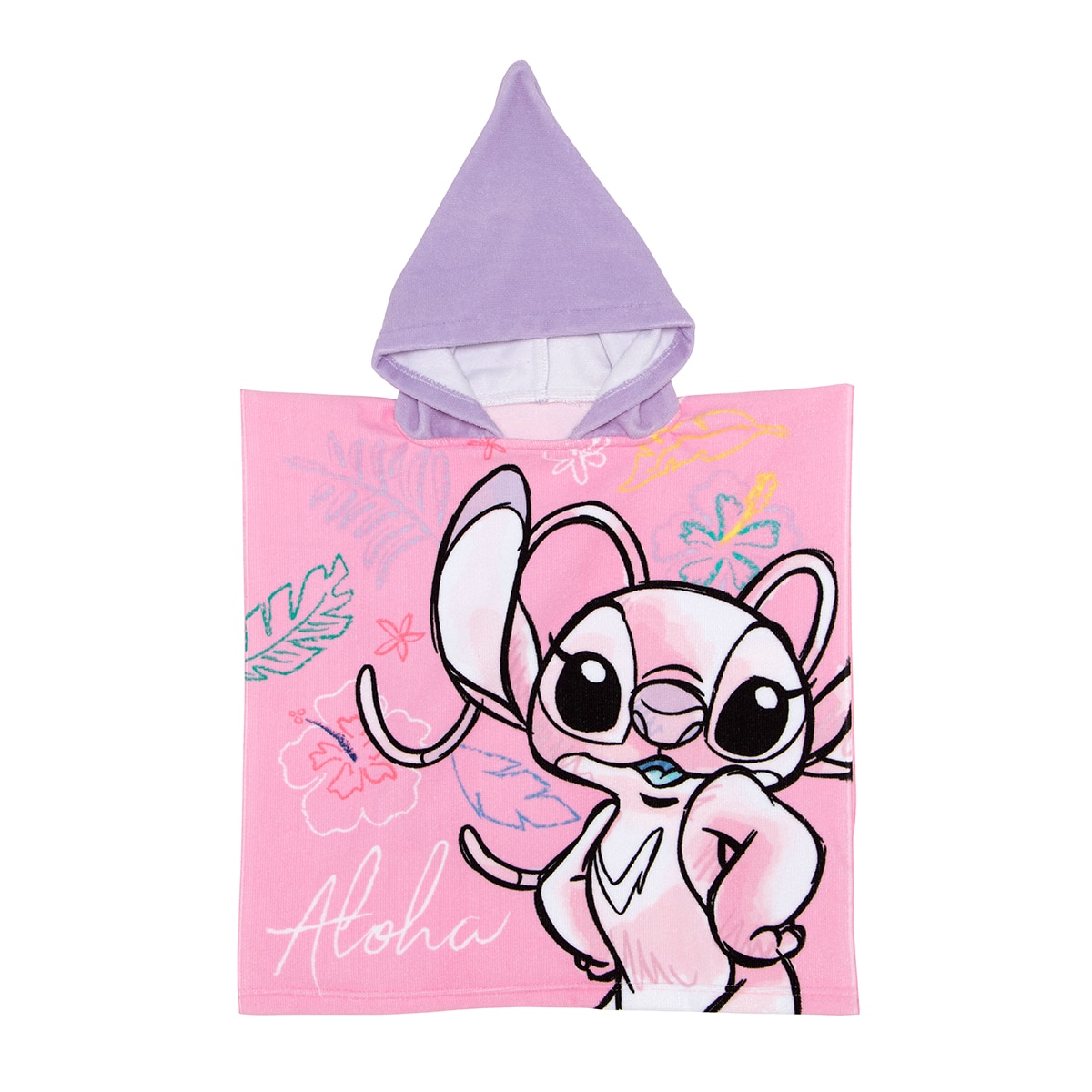 Poncho microfibra angel Rosa-2