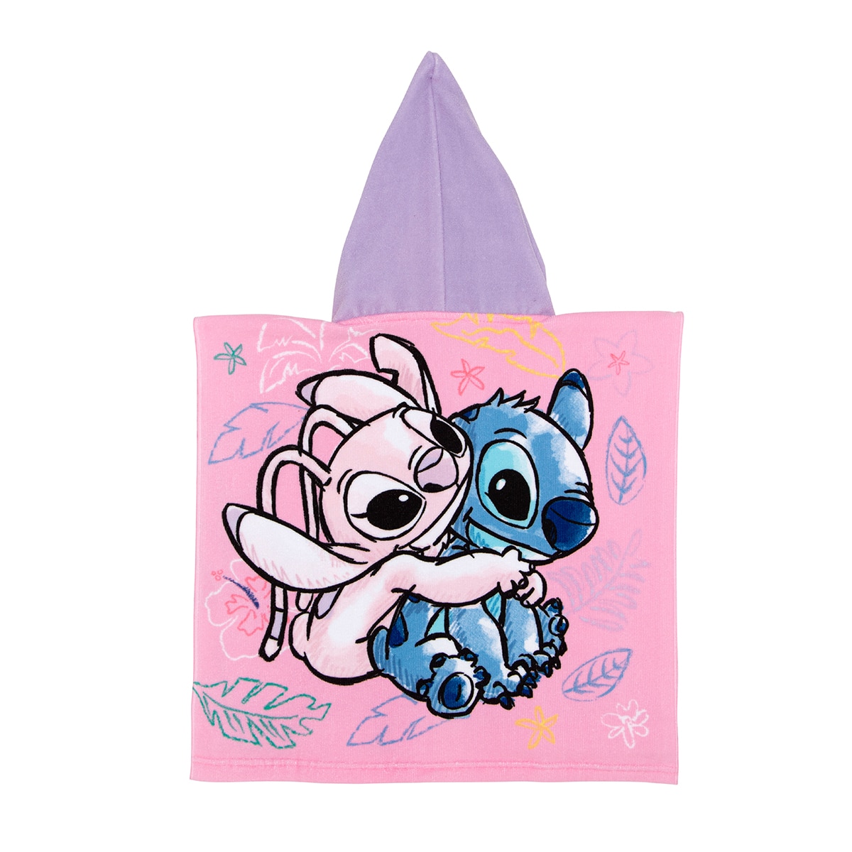 Poncho microfibra angel Rosa-3