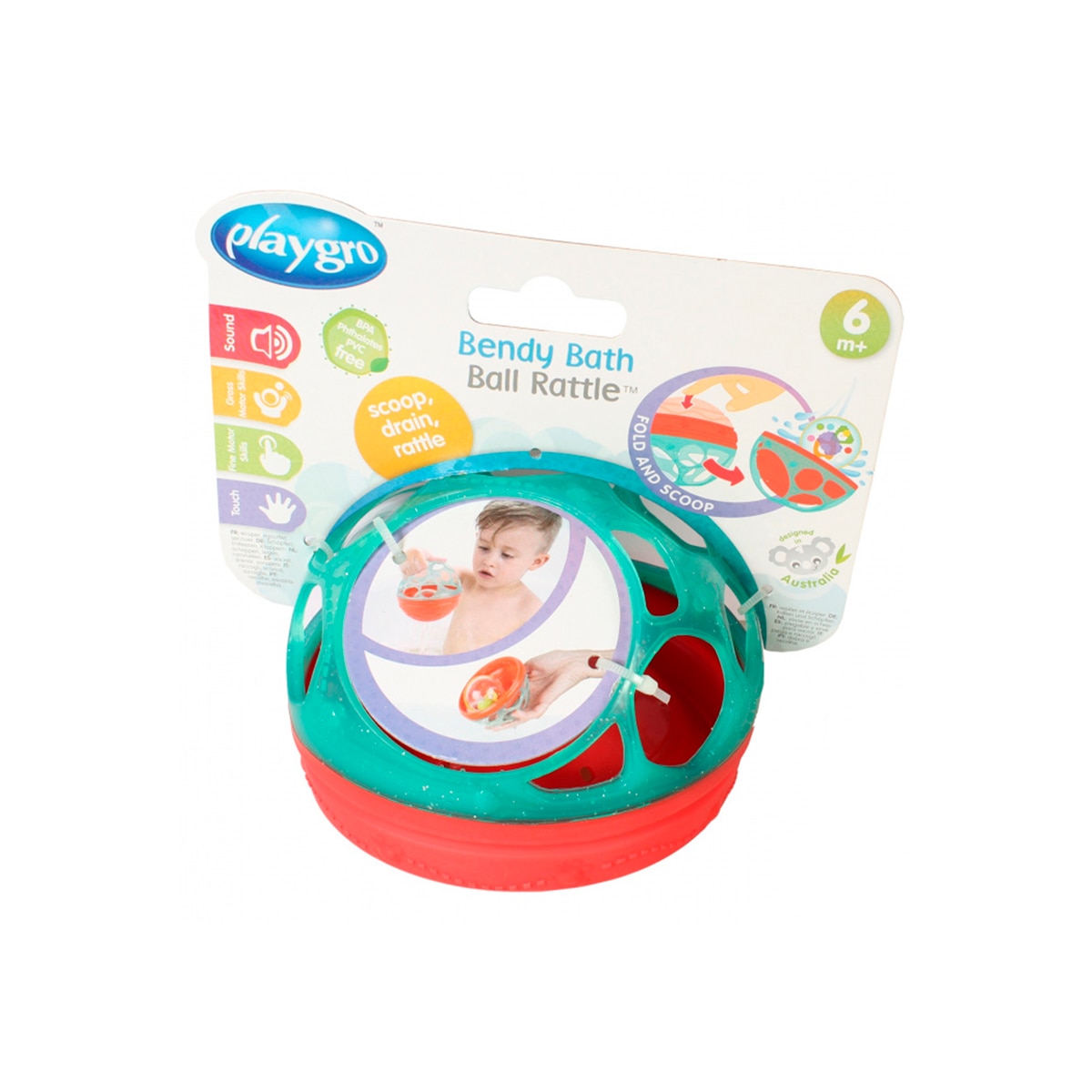 Bola de baño sonajero Bendy Playgro Multicolor-1