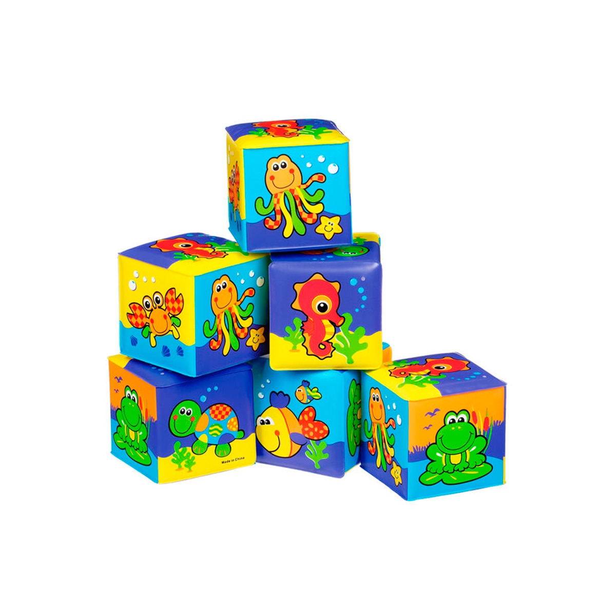 Cubos divertidos de baño Playgro Multicolor-1