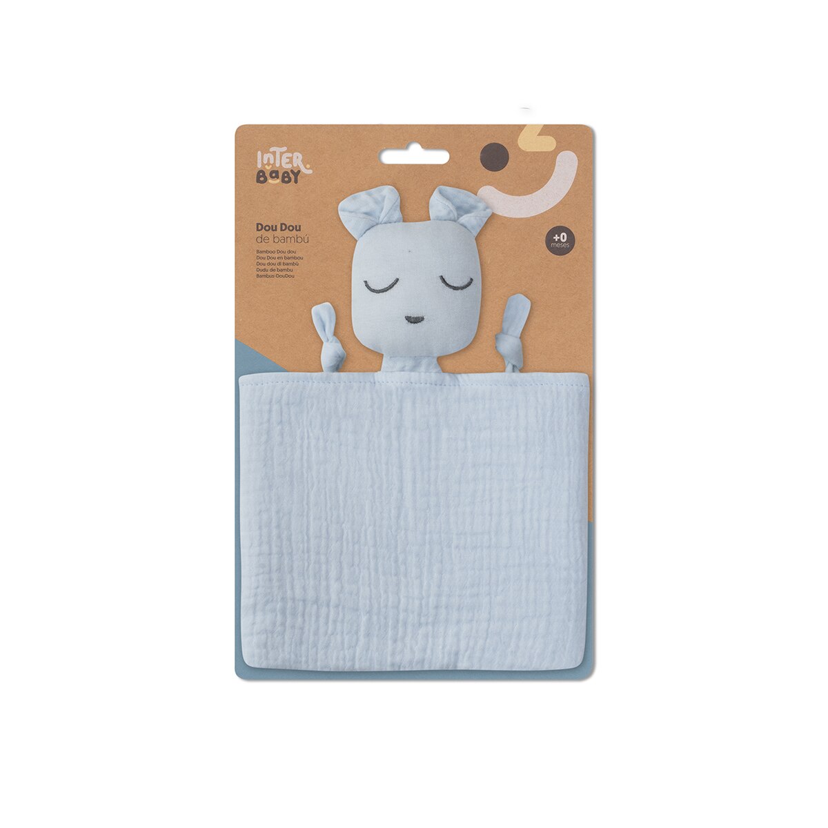 Dou dou Osito en muselina de bambu? Azul Grisáceo Interbaby Azul-2