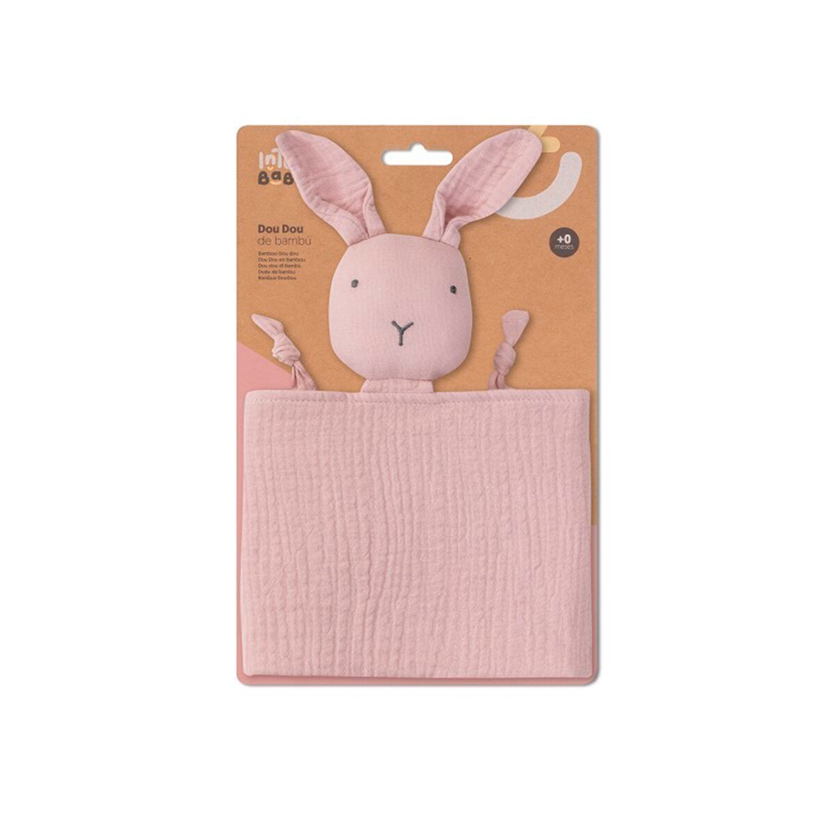 Dou dou Conejo en muselina de bambu? Rosa Maquillaje Interbaby Rosa-4