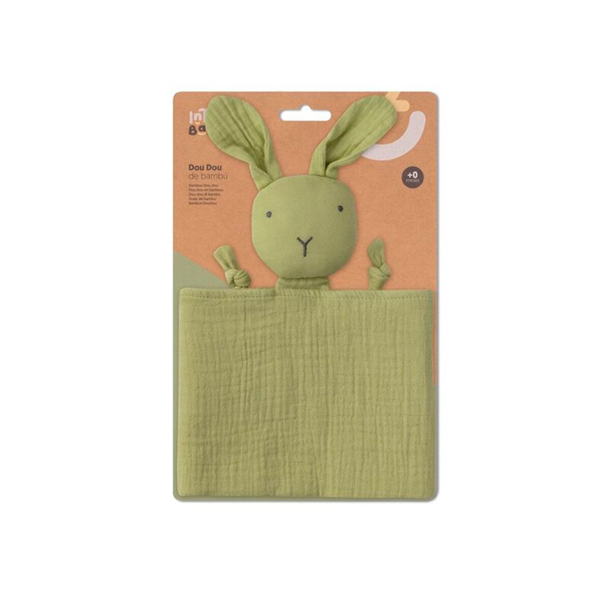 Dou dou Conejo en muselina de bambu? Verde Oliva Interbaby Verde-4