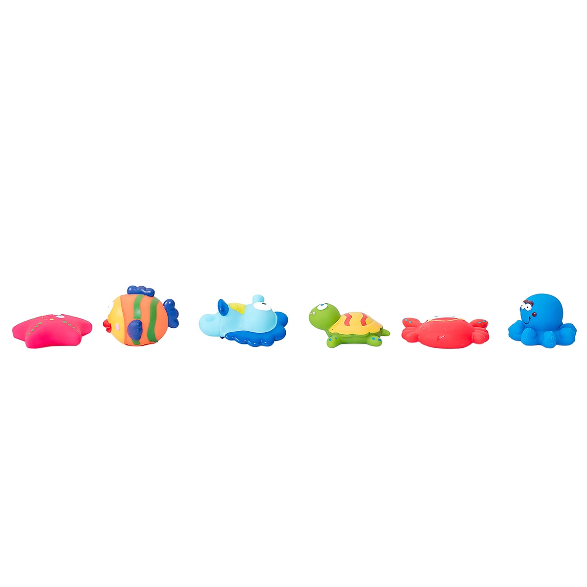 Bote con 6 juguetes de baño de animales marinos Olmitos Multicolor-2