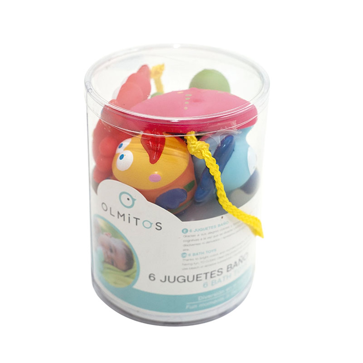 Bote con 6 juguetes de baño de animales marinos Olmitos Multicolor-3