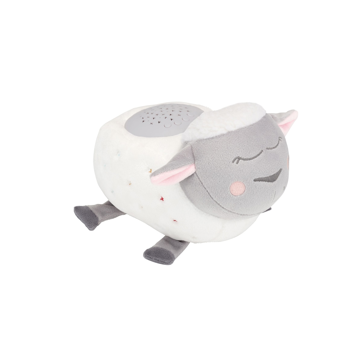 Lámpara Badabulle y Proyector Oveja peluche blanca/gris Blanco / Gris-1