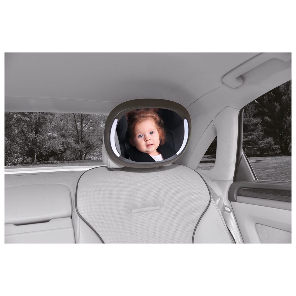 Espejo Interbaby de seguridad led negro Negro-8