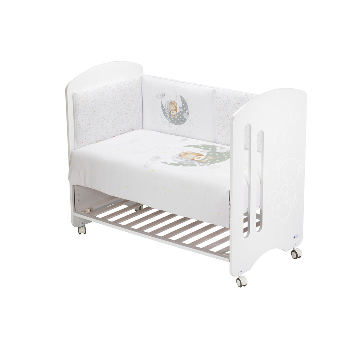 Juego textil 2 piezas Interbaby Edredón + Protector para Cuna (60 x 120 cm.) Bear Sleeping gris Gris-1
