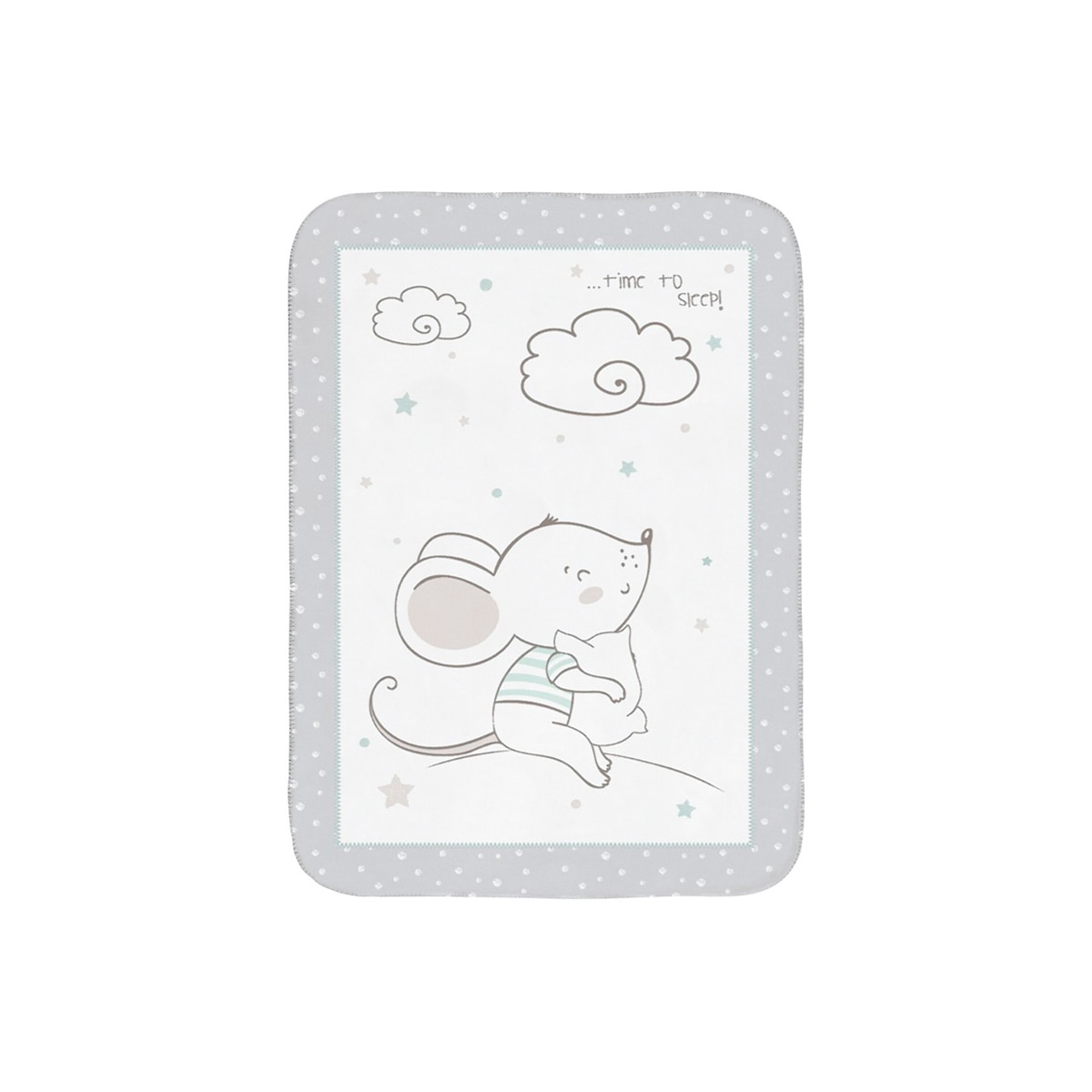 Manta súper suave 80/110 cm Joyful Mice azul Azul-1