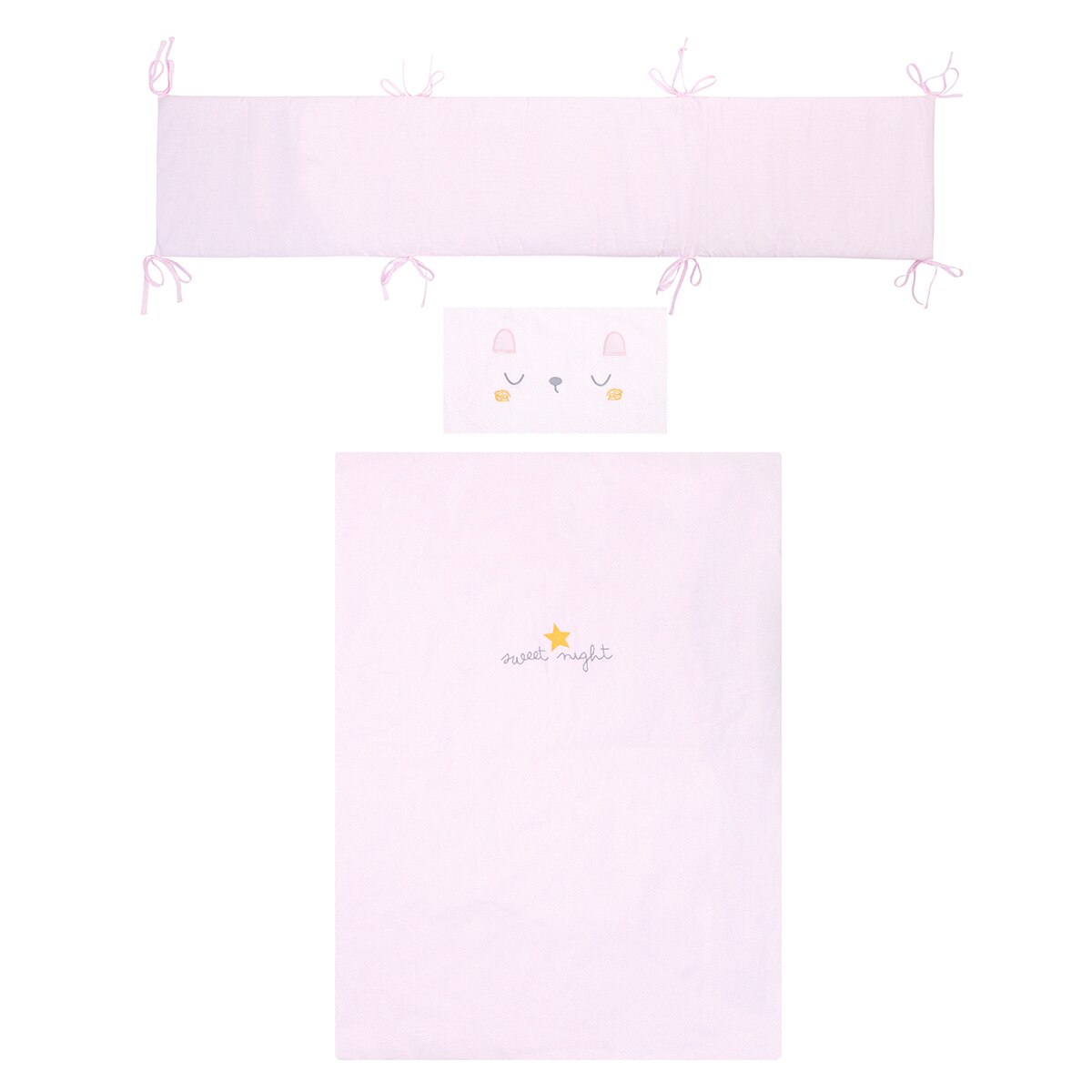 Funda nórdica prot Funda almohada 100x135 bimbichic lunas int./ext.: 90% algodón 10% poliéster Rosa-2