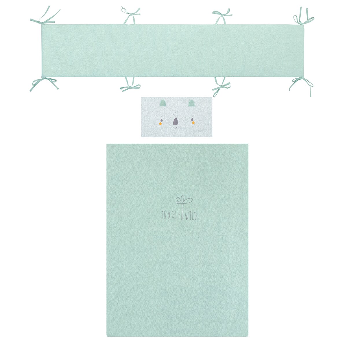 Funda nórdica prot Funda almohada 100x135 bimbichic lunas int./ext.: 90% algodón 10% poliéster Verde-2