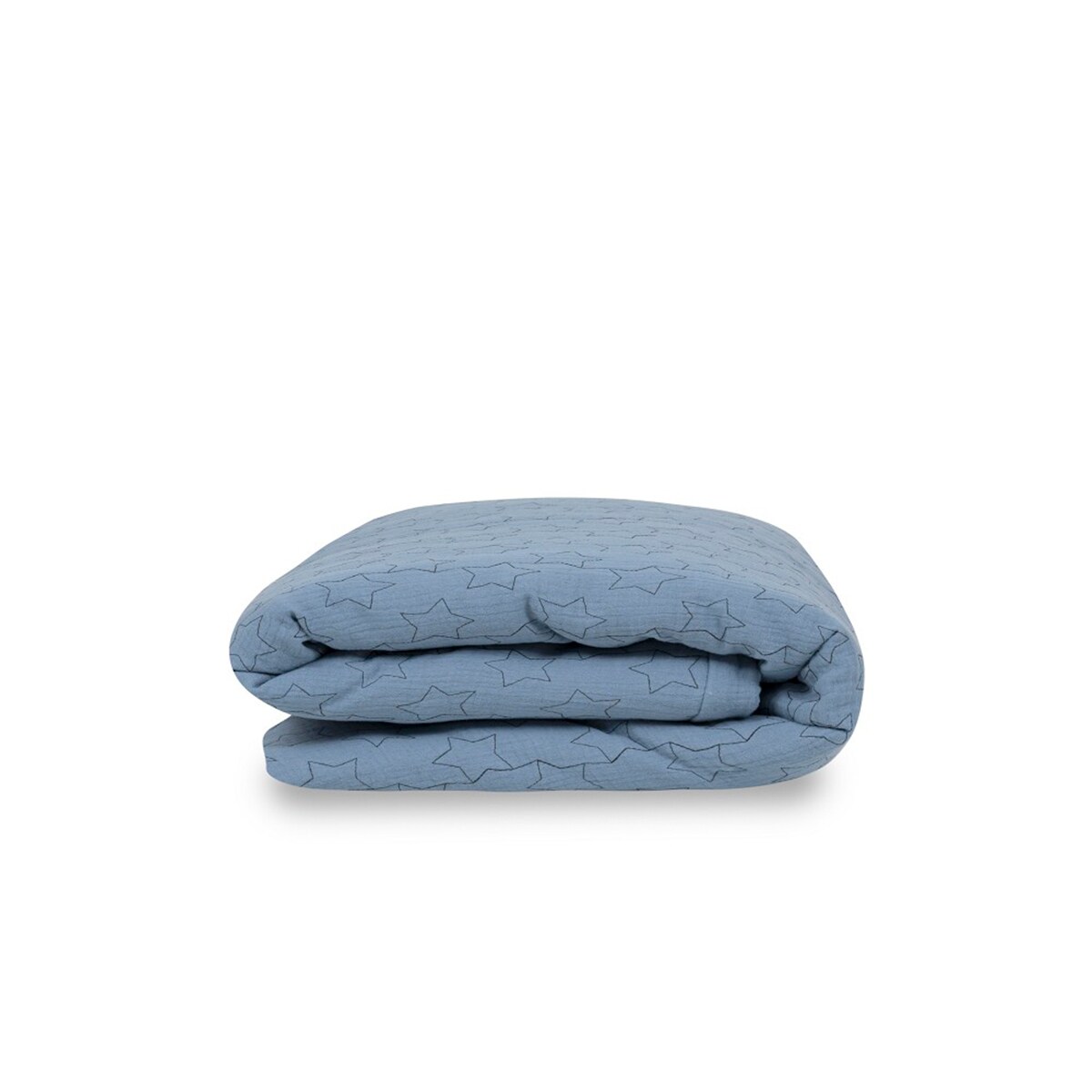Set 2 pcs edredón muselina funa nórdica + chichonera modelo estrellas Azul-3