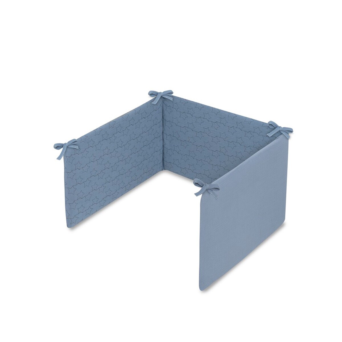 Set 2 pcs edredón muselina funa nórdica + chichonera modelo estrellas Azul-4