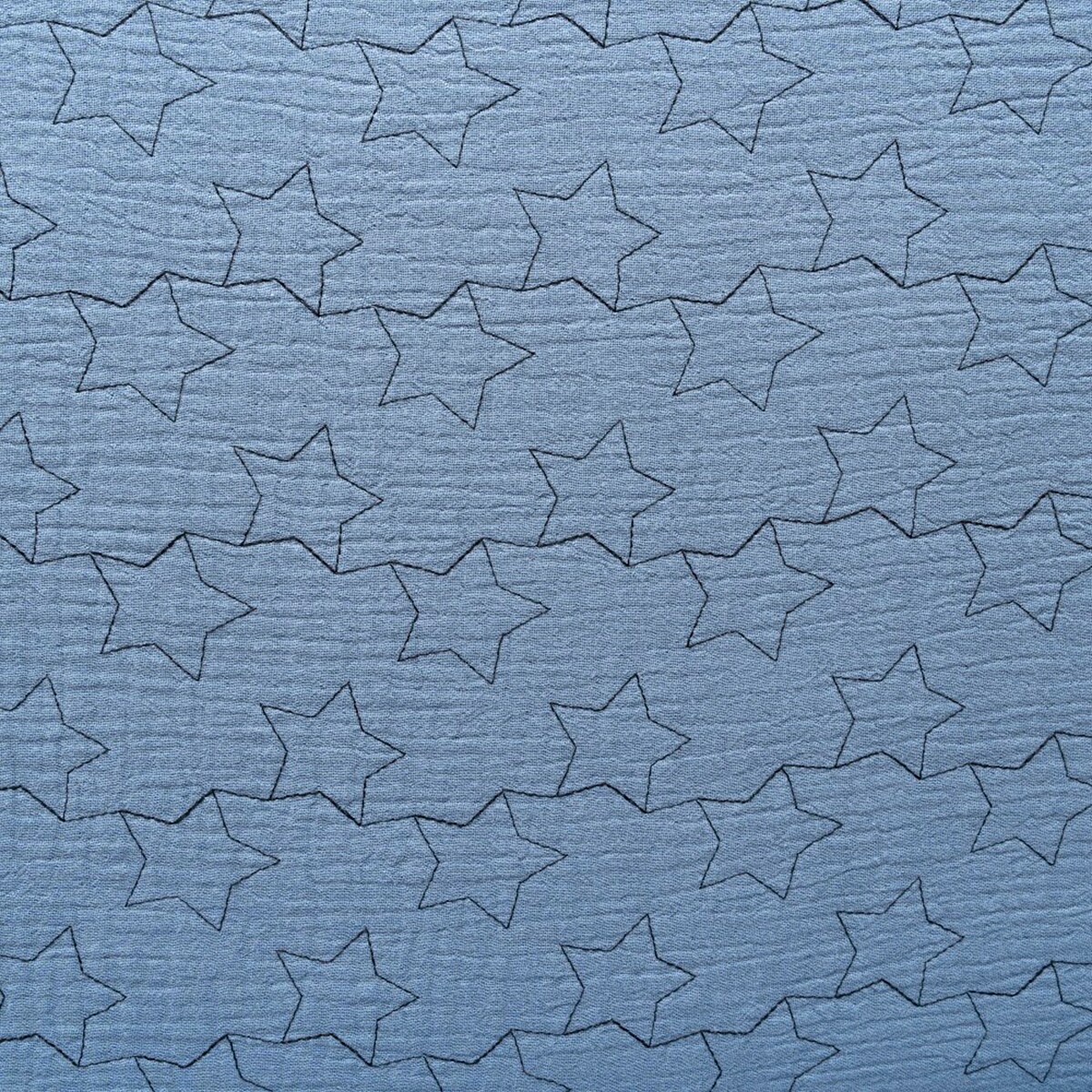 Set 2 pcs edredón muselina funa nórdica + chichonera modelo estrellas Azul-6