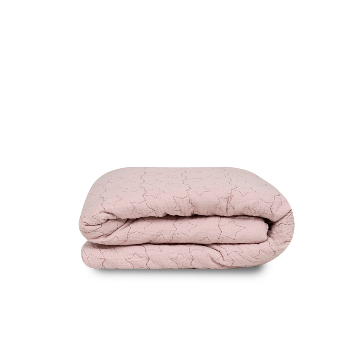 Set 2 pcs edredón muselina funa nórdica + chichonera modelo estrellas Rosa-3