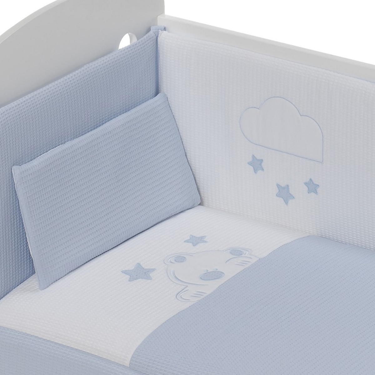 Juego de Sábanas 3 piezas para Cuna (60 x 120 cm.) Interbaby Viggo azul Azul-1