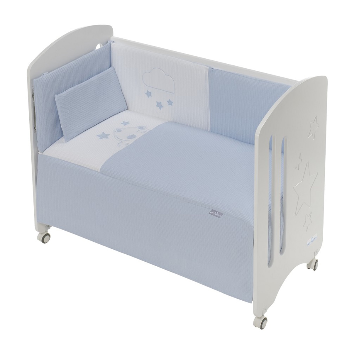 Juego de Sábanas 3 piezas para Cuna (60 x 120 cm.) Interbaby Viggo azul Azul-2