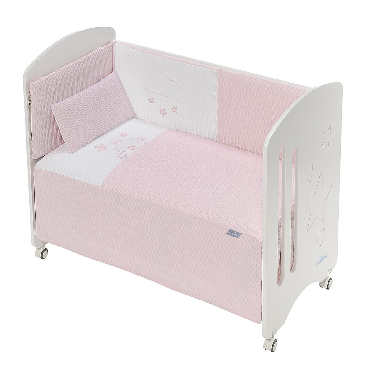 Juego de Sábanas 3 piezas para Cuna (60 x 120 cm.) Interbaby Viggo rosa Rosa-1