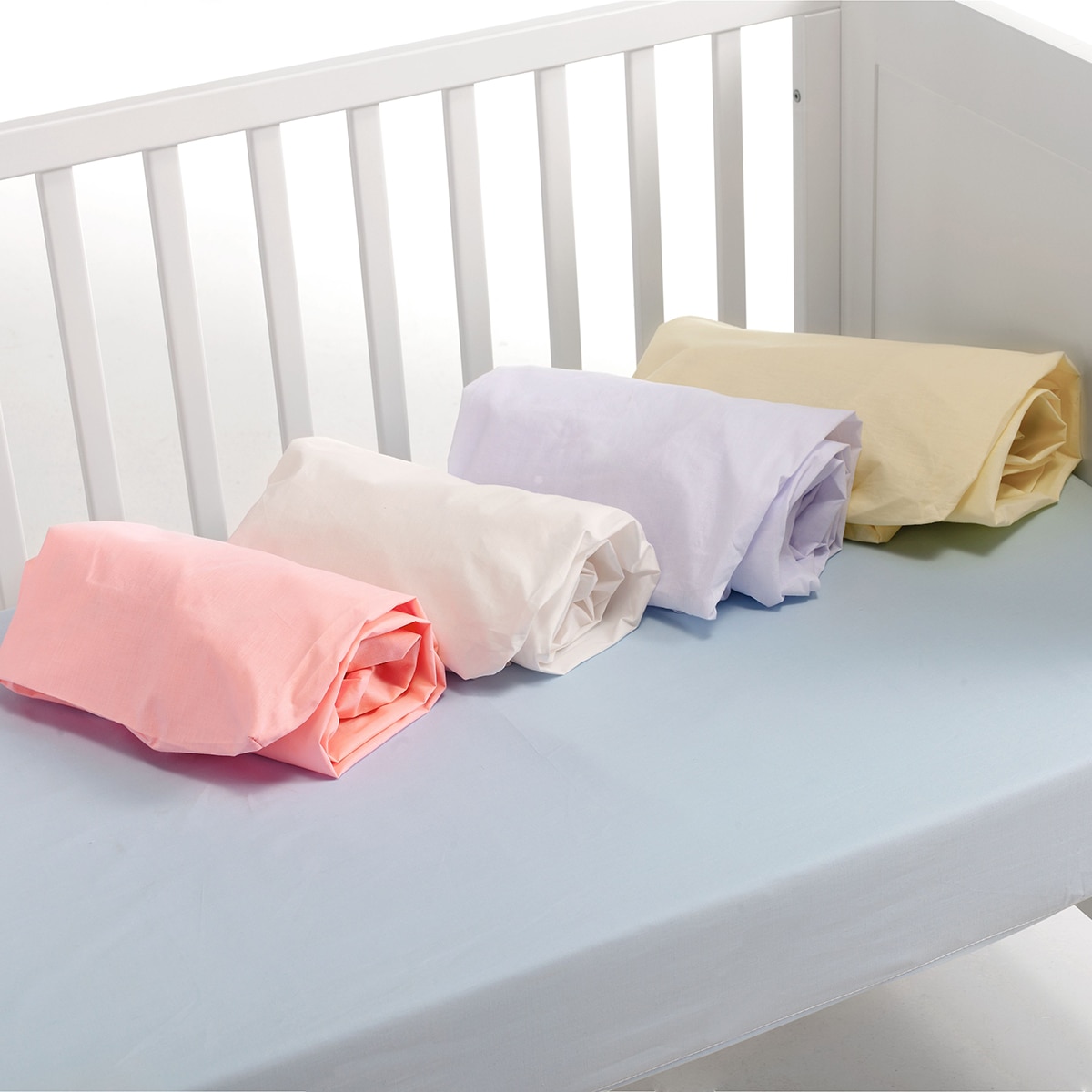 Sábana bajera Interbaby para cuna rosa Rosa-1