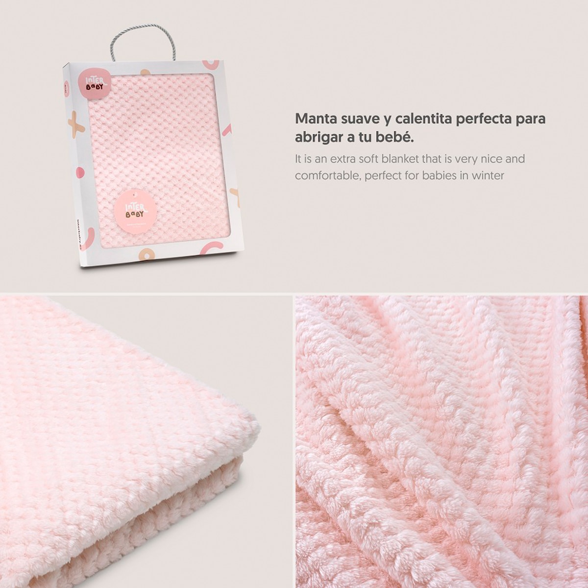 Manta popcorn Rosa-5