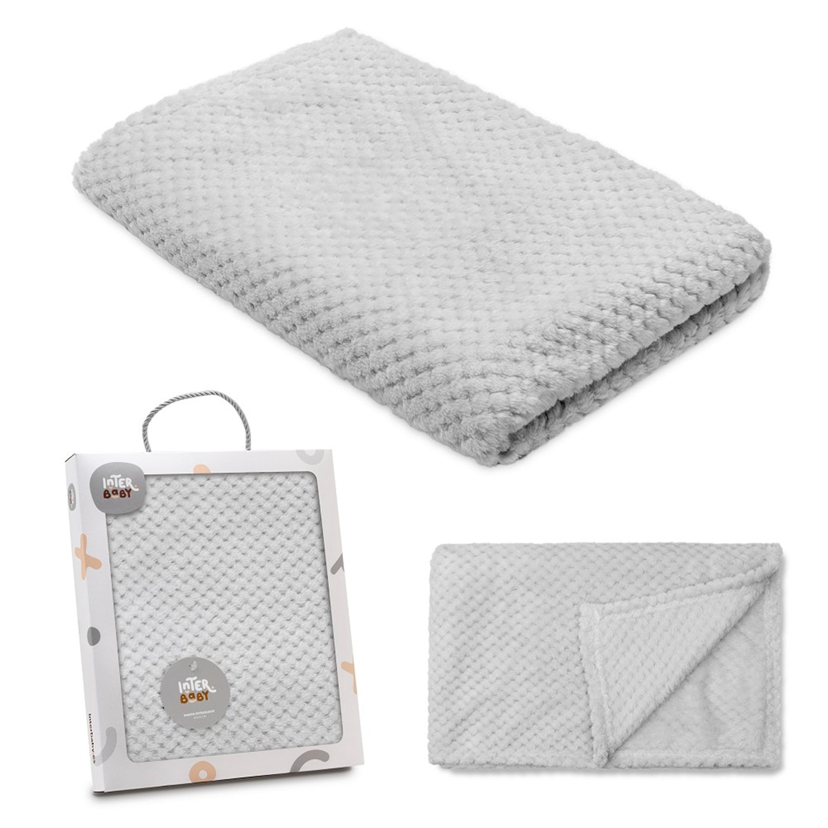 Manta popcorn Gris-2