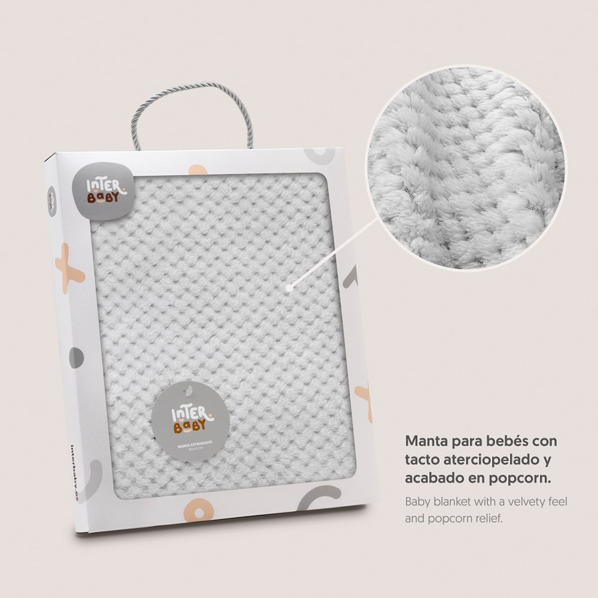 Manta popcorn Gris-4
