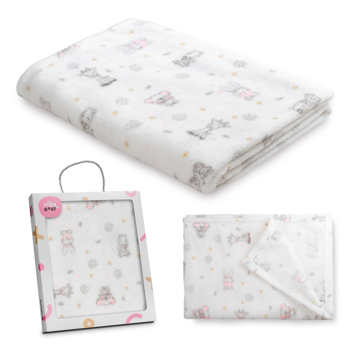 Manta estampada koala Rosa-2