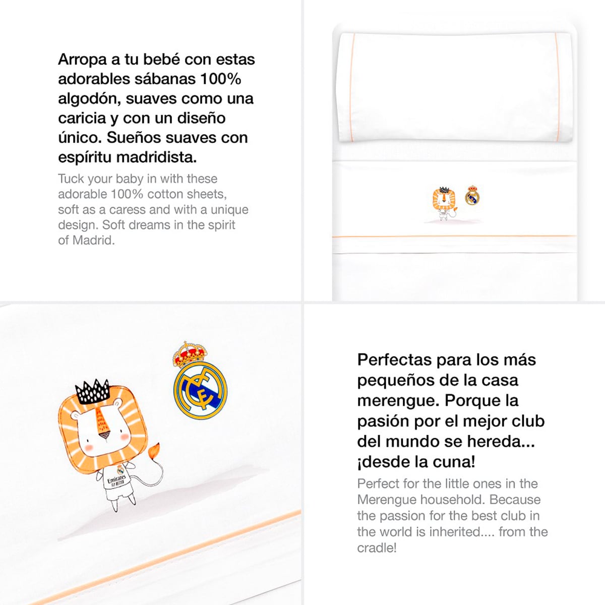 Triptico cuna real madrid leon escudo Blanco-4