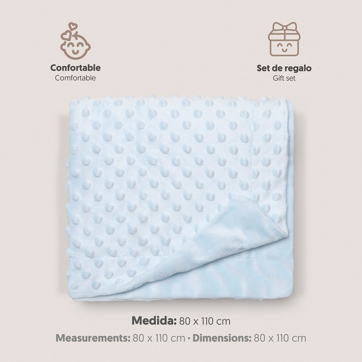 Manta Interbaby burbuja azul Azul-4