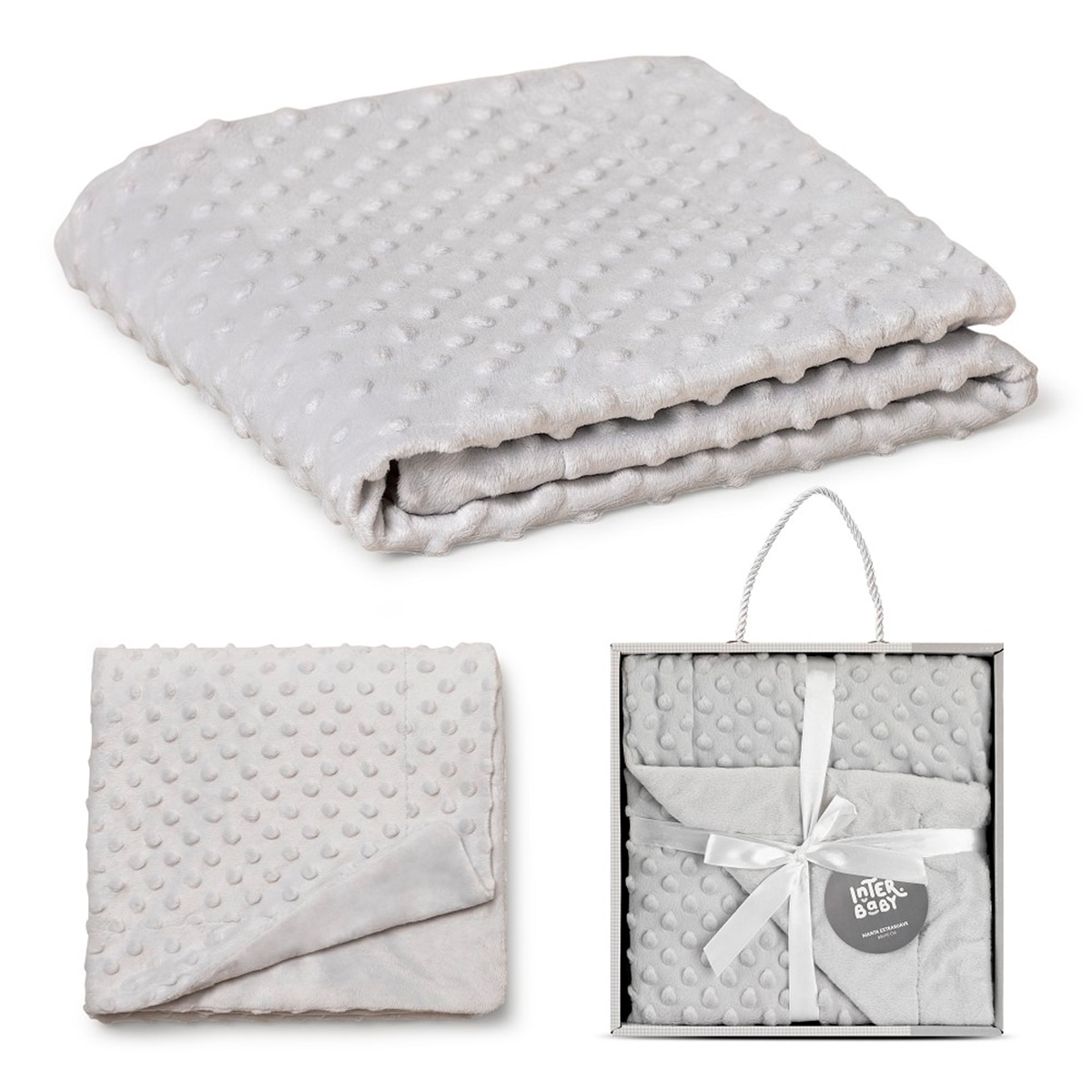 Manta Interbaby burbuja gris Gris-2