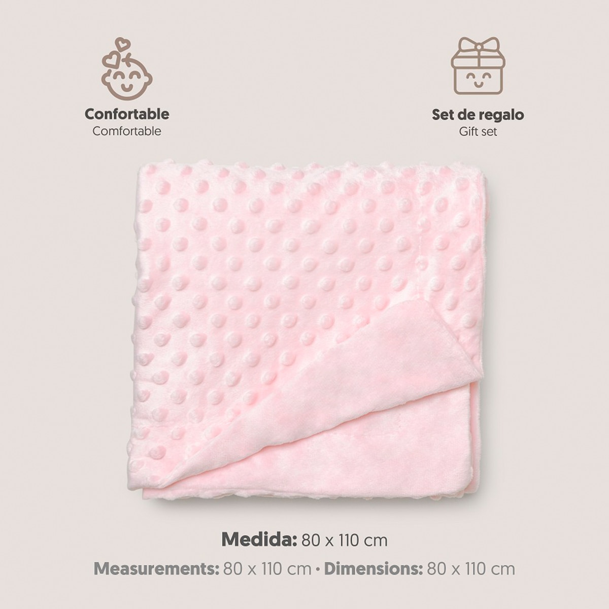 Manta Interbaby burbuja rosa Rosa-4