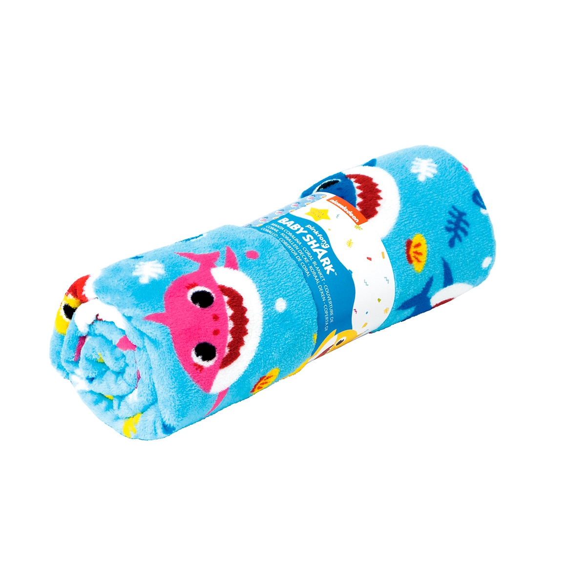 Manta coral 150x95 200gsm Baby Shark Multicolor-2