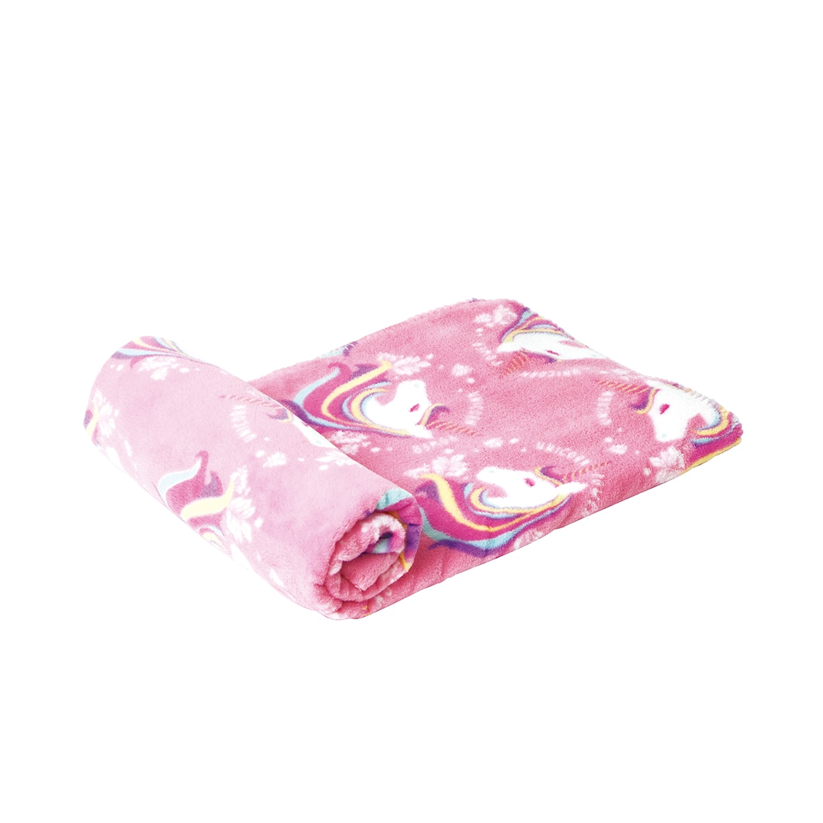 Manta coral 150x95 200gsm unicornio Rosa-1
