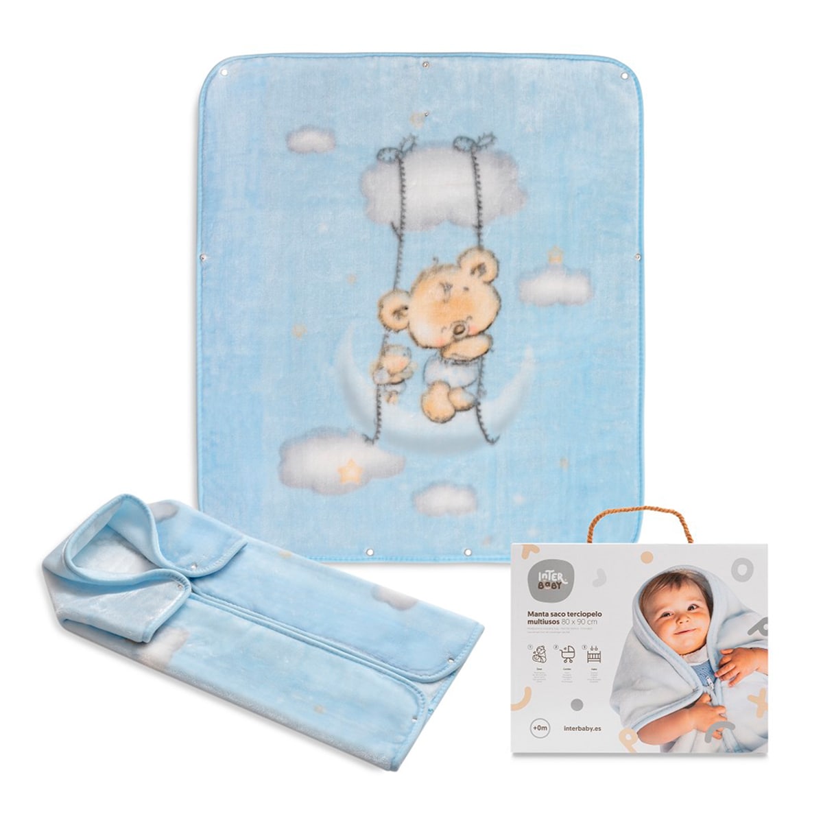 Manta rachel babysac Azul-1