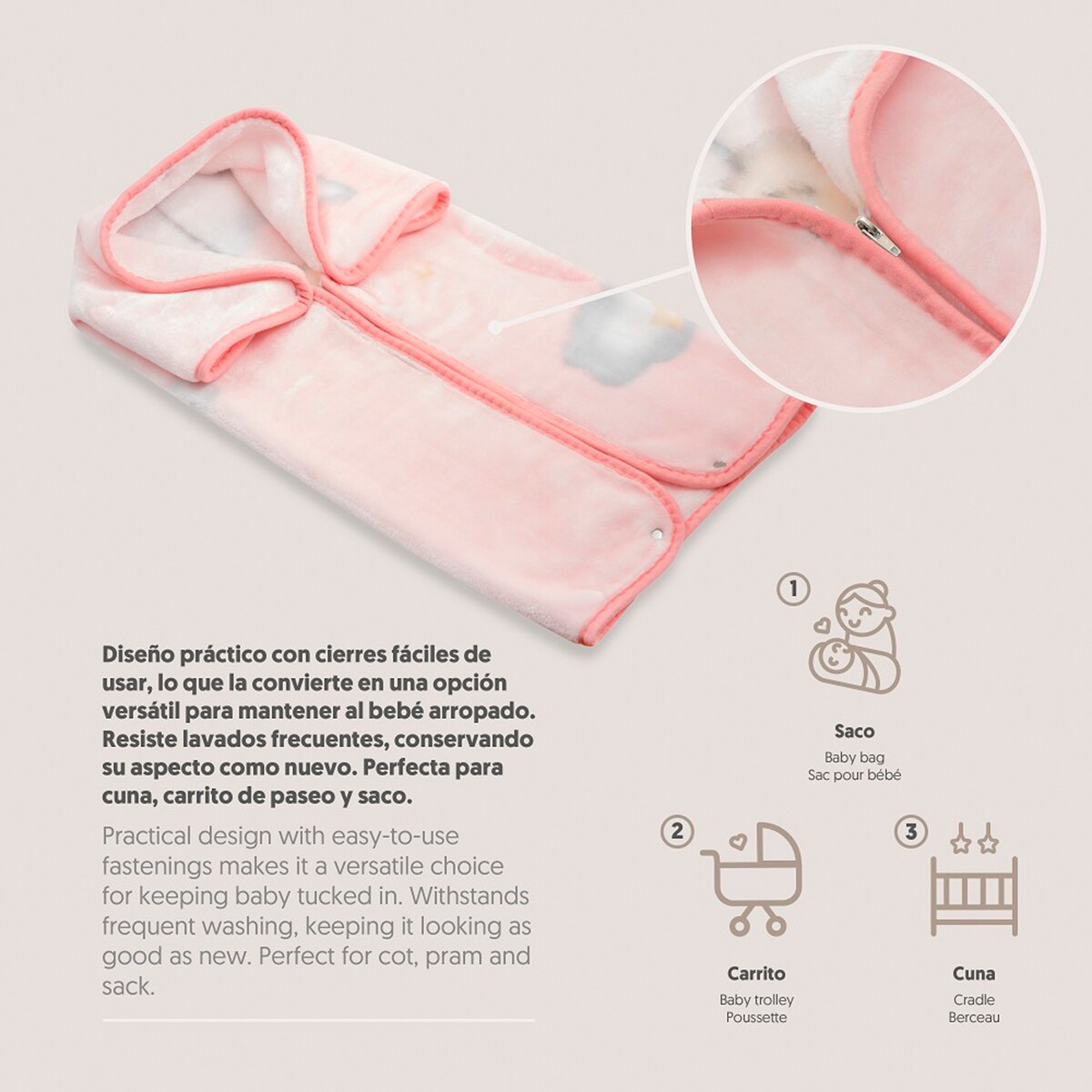 Manta rachel babysac Rosa-2