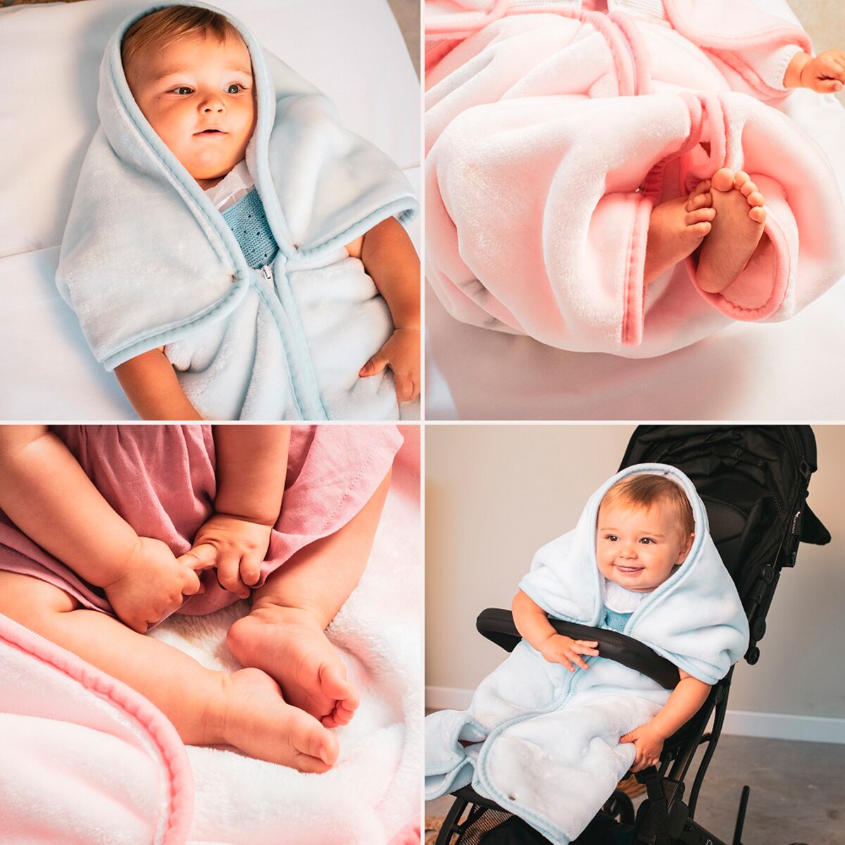 Manta rachel babysac Gris-5