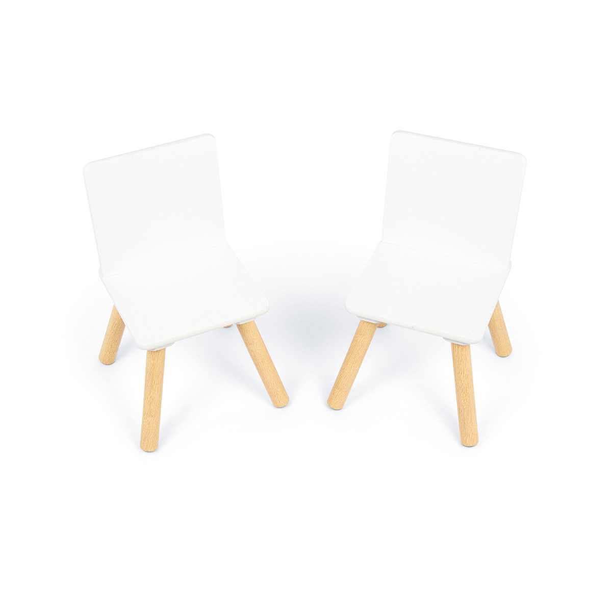 Set de mesa y sillas madera Blanco-6