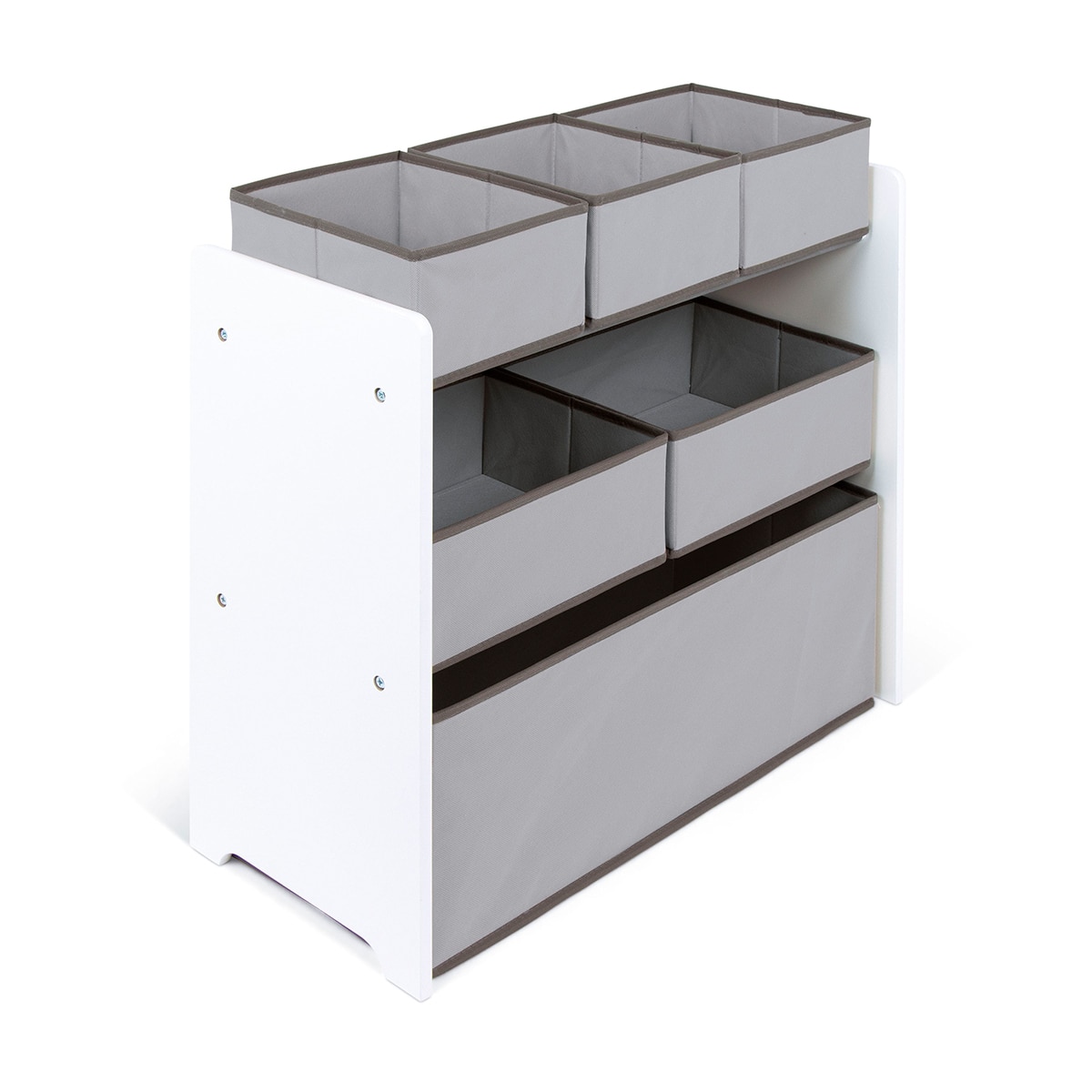 Organizador madera con 6 cubetas Blanco-2