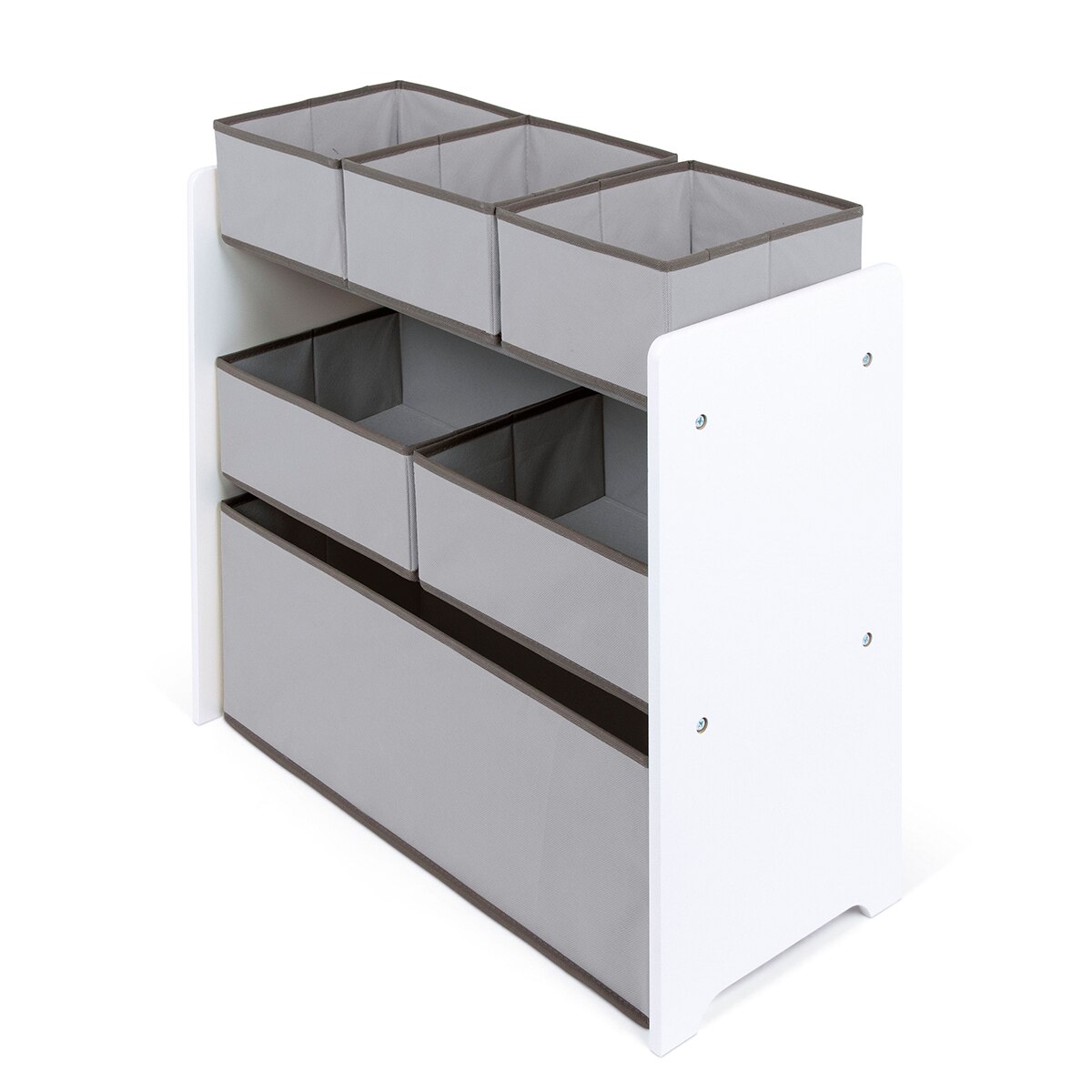 Organizador madera con 6 cubetas Blanco-3