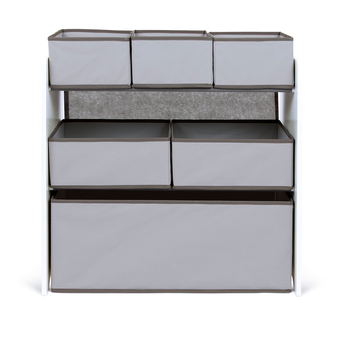 Organizador madera con 6 cubetas Blanco-5