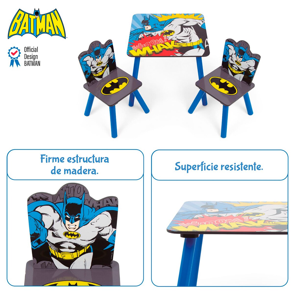 Set mesa + 2 sillas batman Multicolor-11