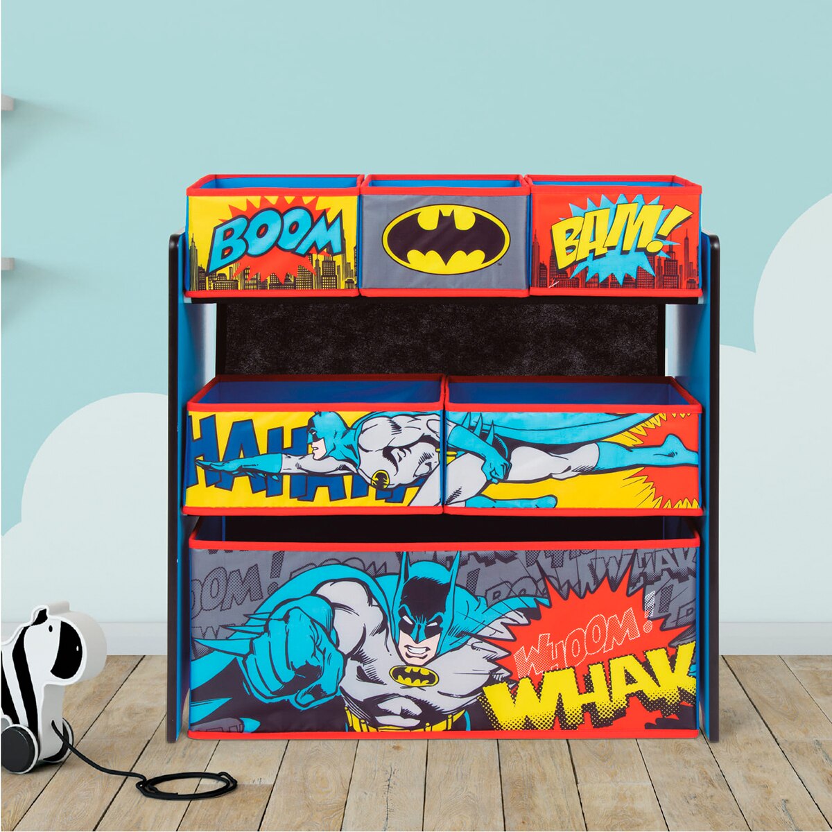 Organizador madera 6 cubetas batman Multicolor-8