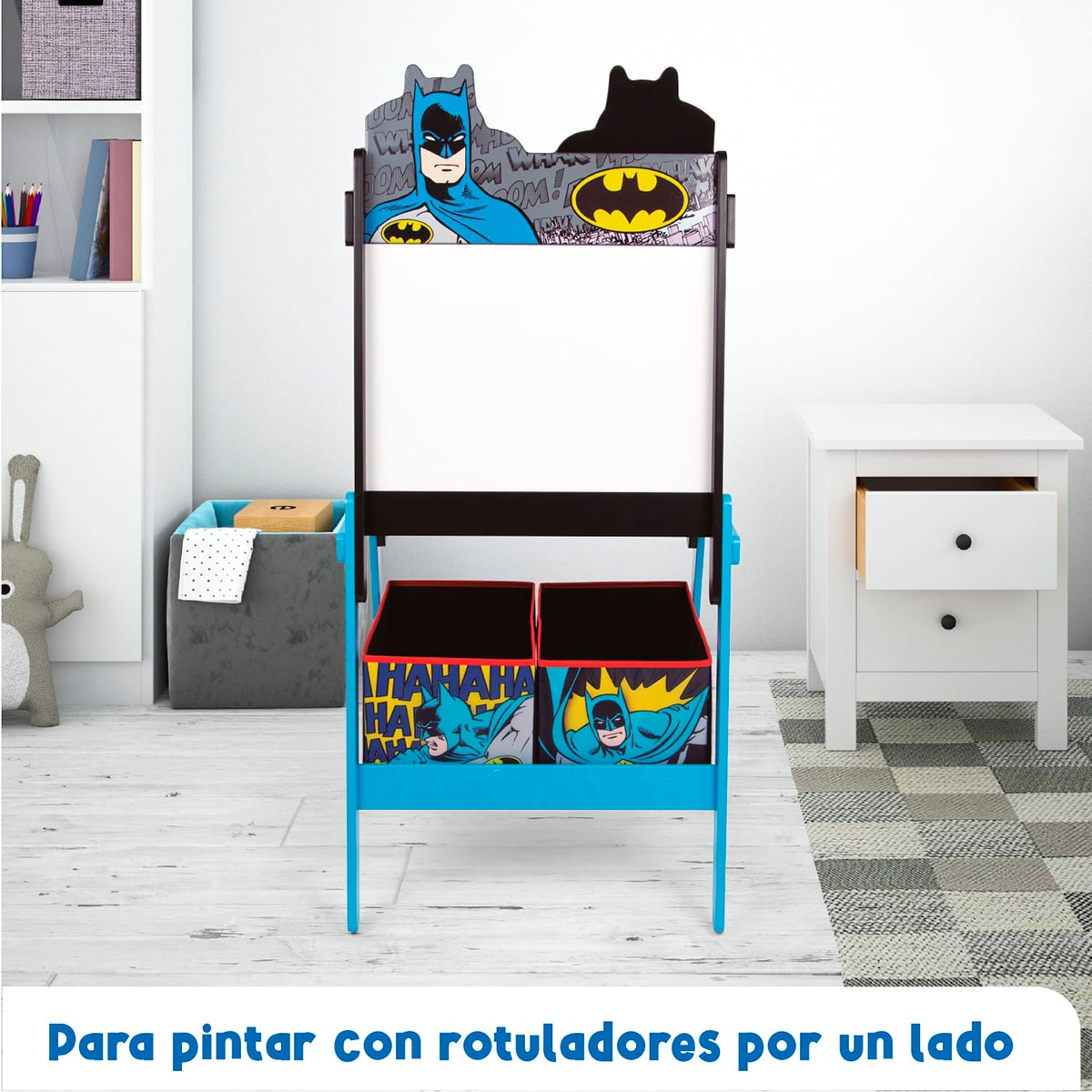 Pizarra doble c/almacenaje batman Multicolor-9