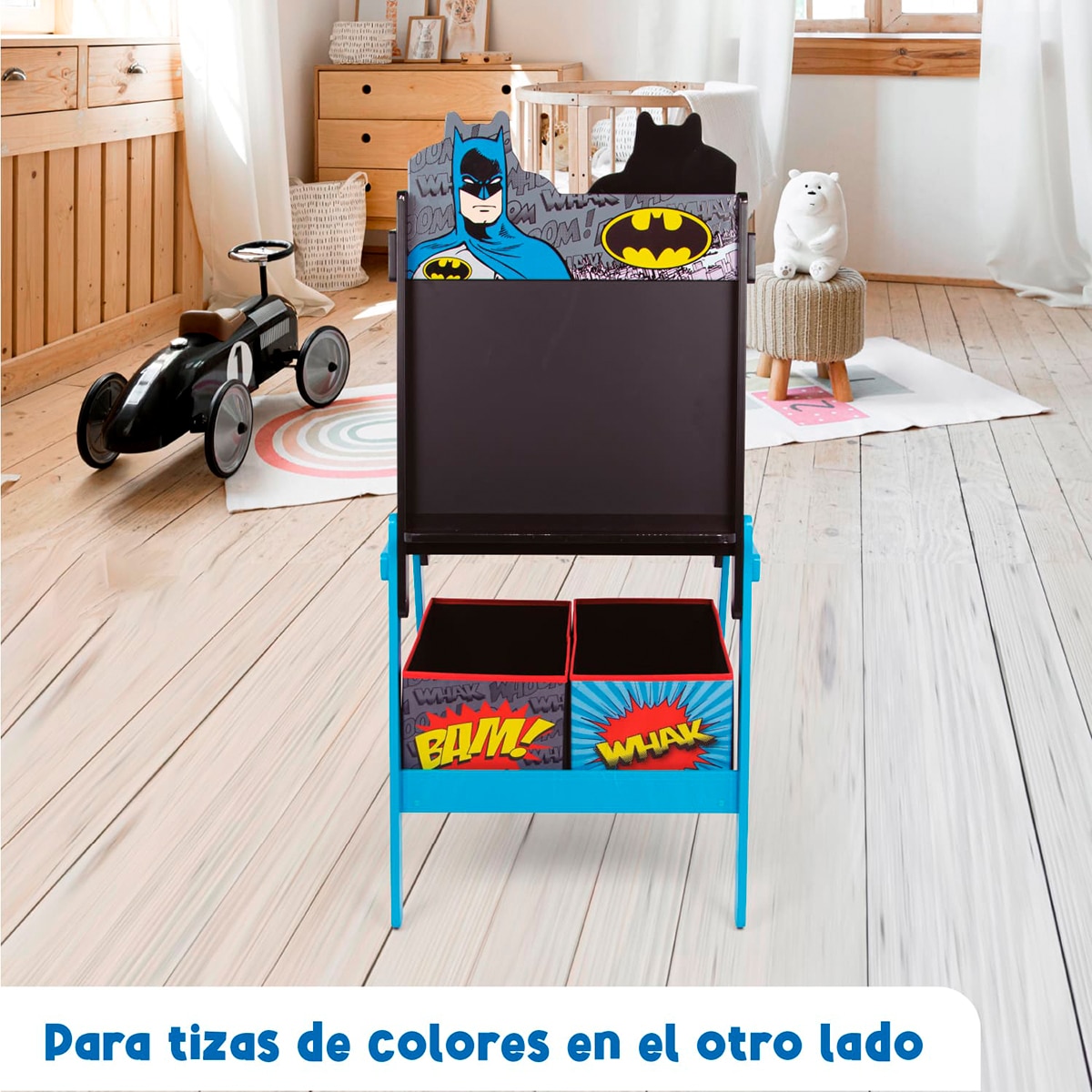Pizarra doble c/almacenaje batman Multicolor-10