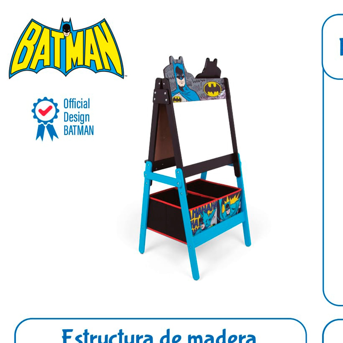 Pizarra doble c/almacenaje batman Multicolor-11