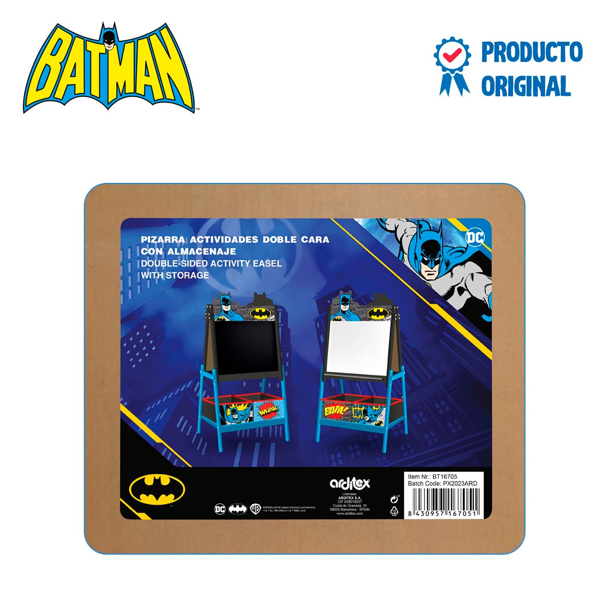 Pizarra doble c/almacenaje batman Multicolor-12