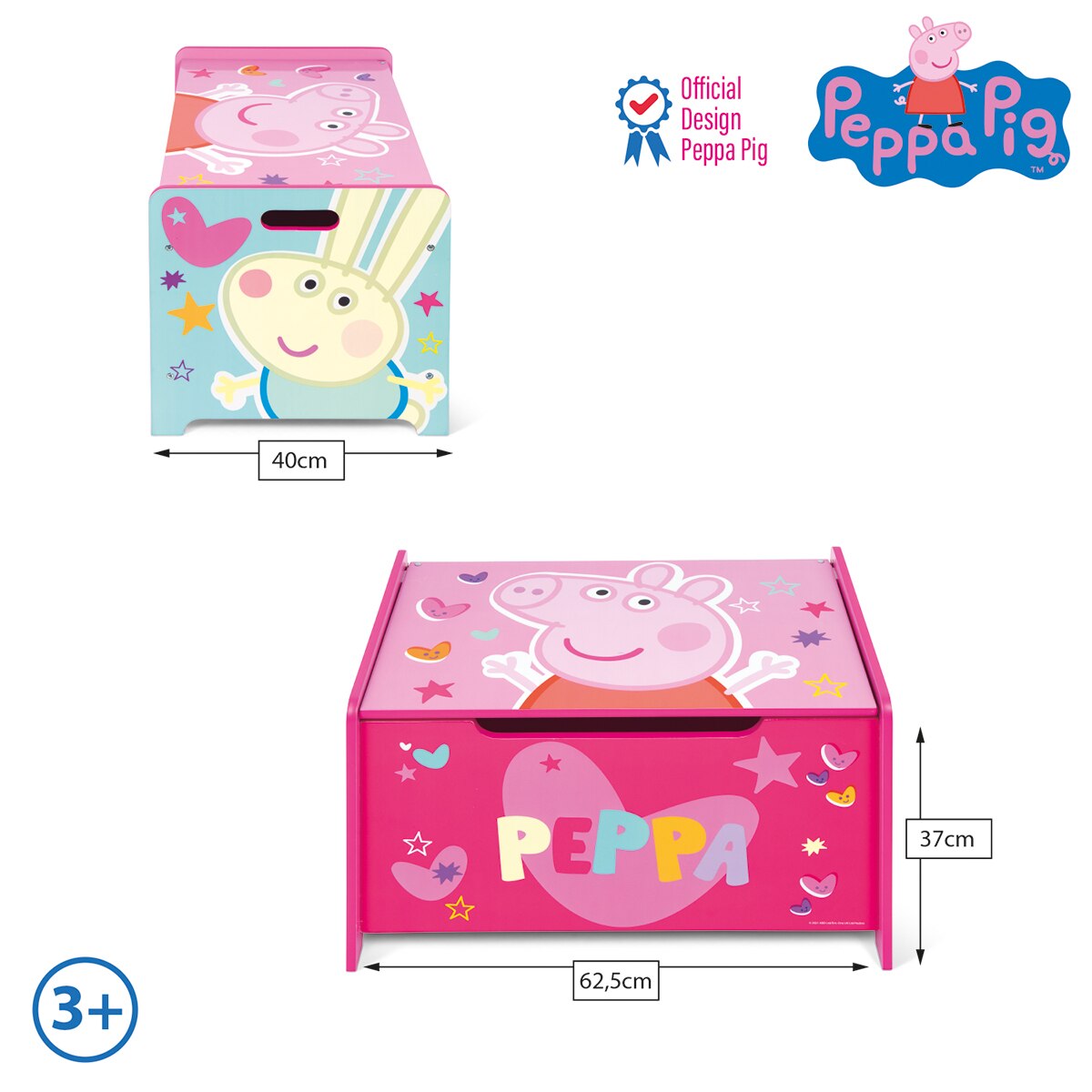 Juguetero madera peppa pig Rosa-7