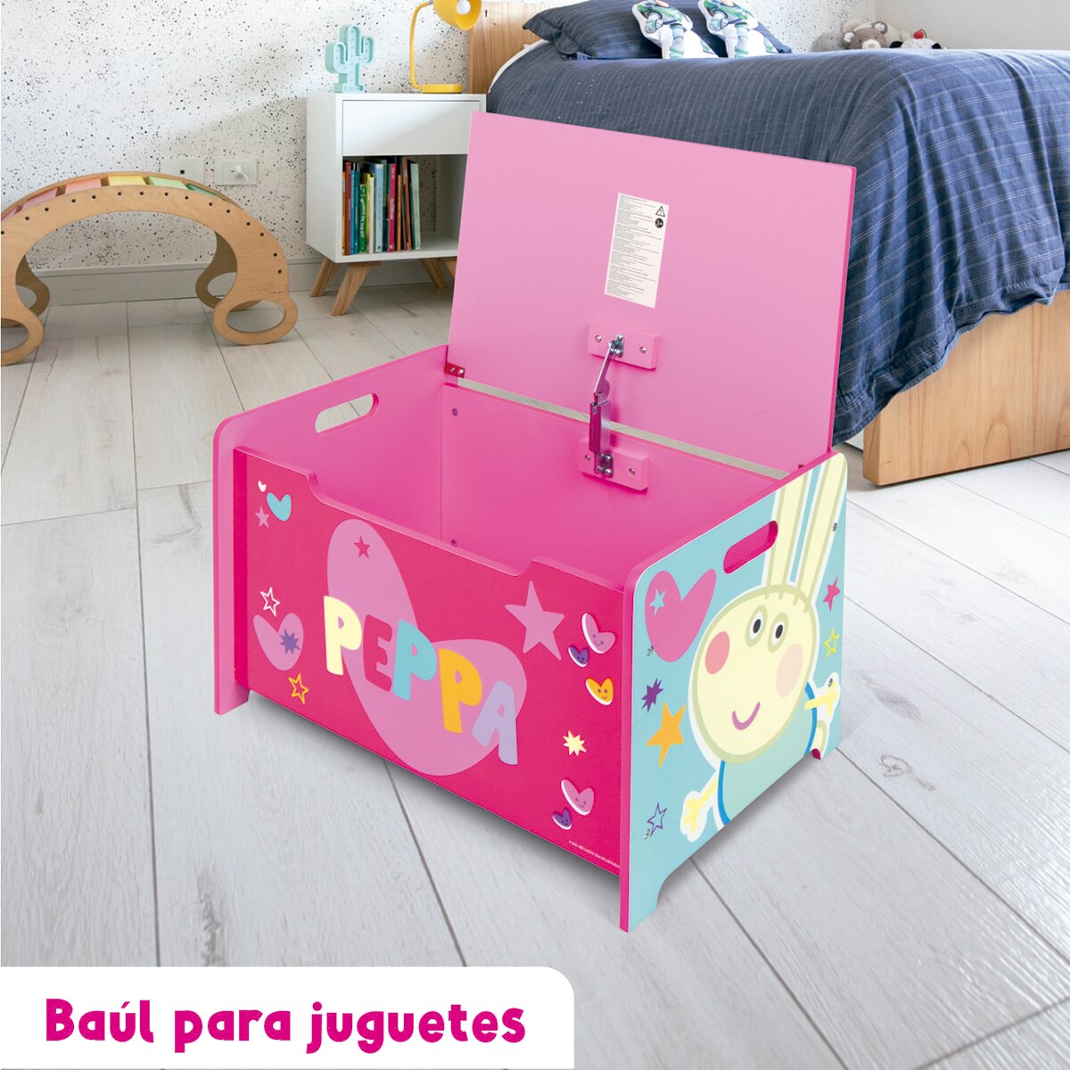 Juguetero madera peppa pig Rosa-9