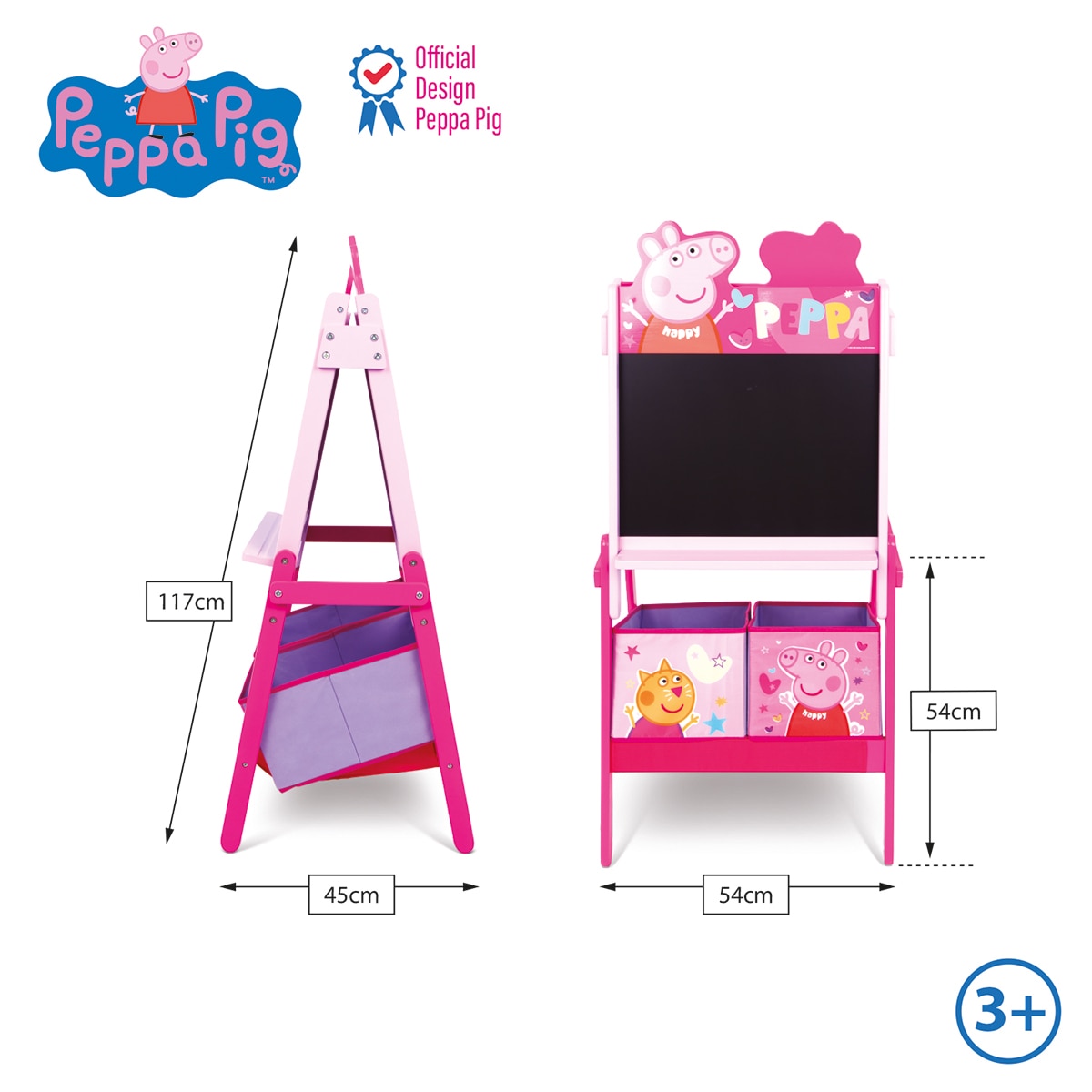 Pizarra doble almacenaje peppapig Rosa-9