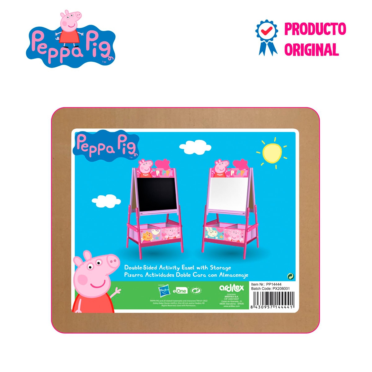 Pizarra doble almacenaje peppapig Rosa-10